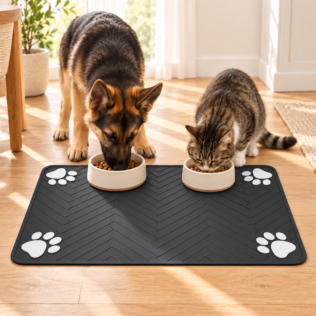 Absorbent Pet Feeding Mat for Dogs & Cats