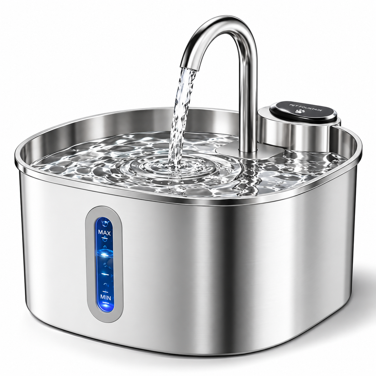 Stainless Steel Cat Water Fountain – 2.2L