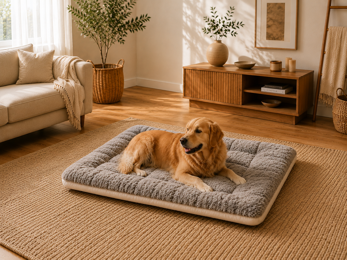 Thick Plush Dog Bed – Extra Soft Mat