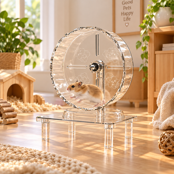 Silent Transparent Hamster Running Wheel – 3 Sizes | 18cm, 21cm, 24cm