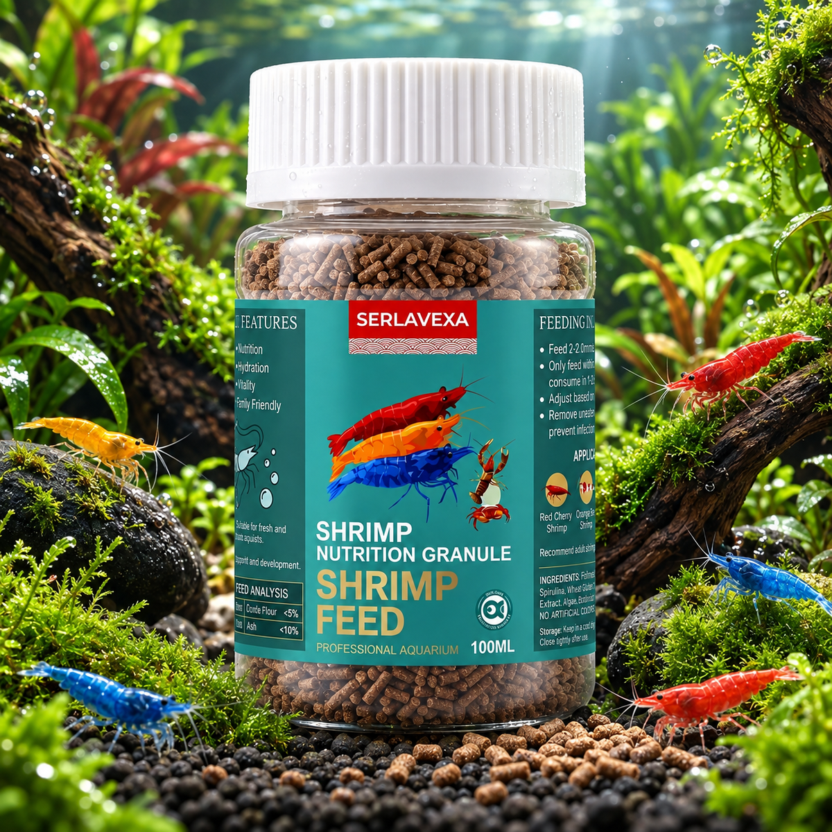 Premium Shrimp Food Granules for Cherry & Crystal Shrimp