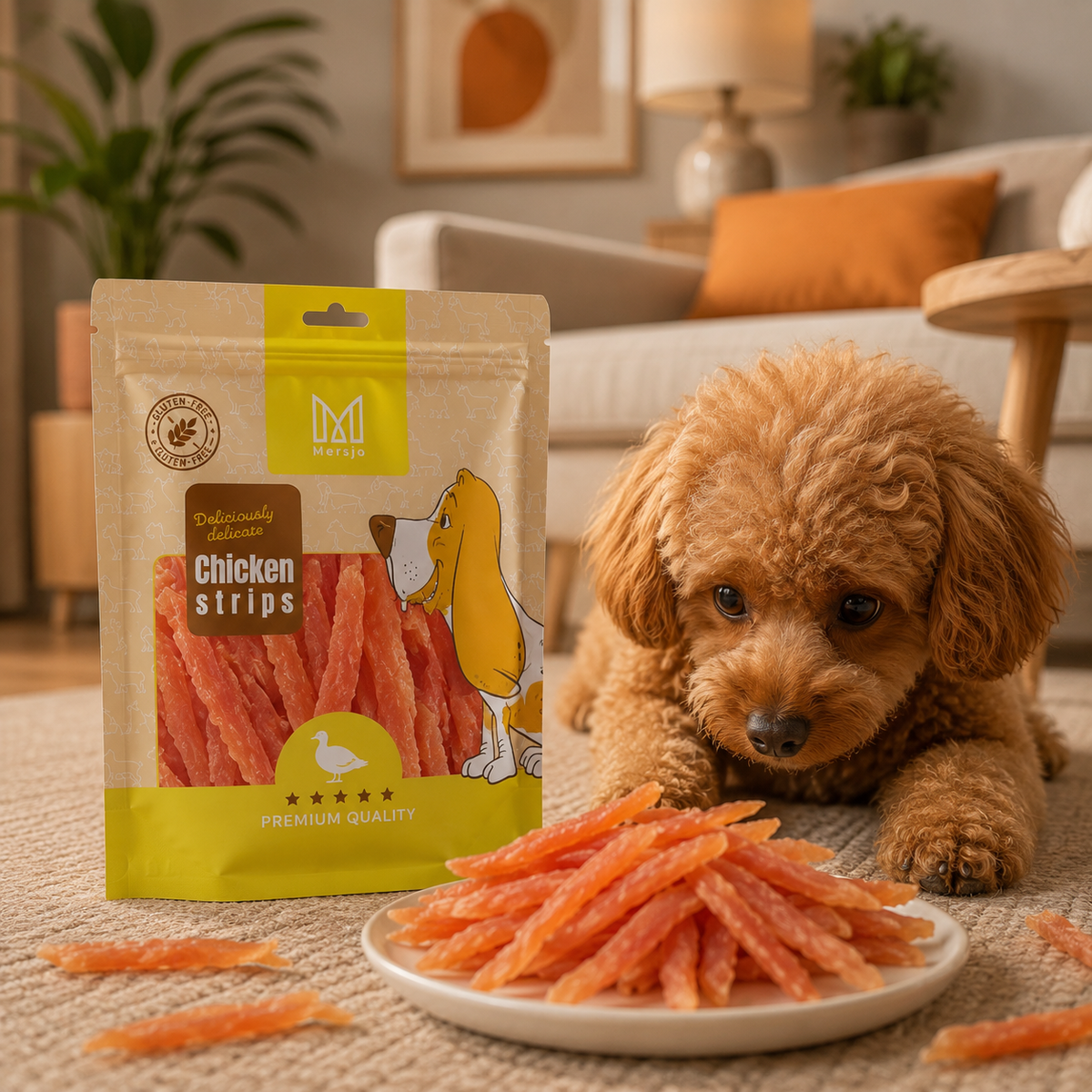 Soft Chicken Strips Dog Treats – 500g