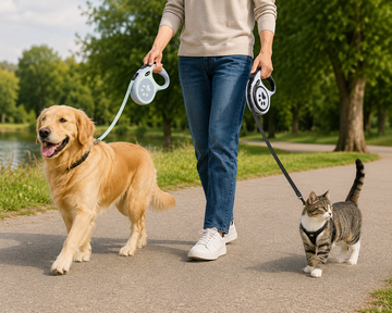 Retractable Dog & Cat Leash – 3m or 5m Nylon Rope