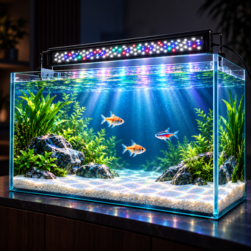 Full-Spectrum Aquarium LED Light with Timer & Adjustable Brightness
