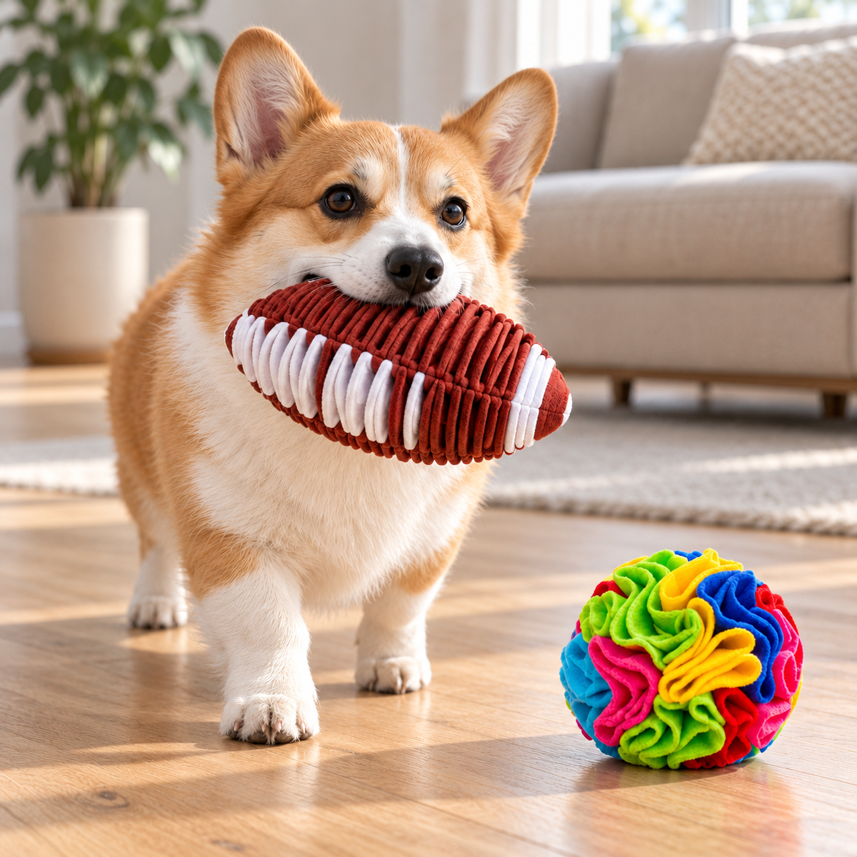 2-in-1 Foldable Dog Snuffle Mat & Ball