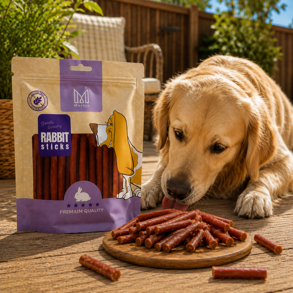 Rabbit Kabanosy Treats for Dogs – 500g