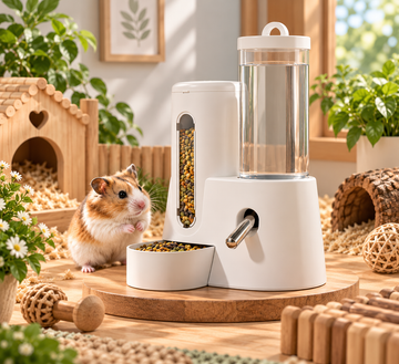 2-in-1 Hamster Feeder & Waterer – Large Capacity Leakproof Automatic Dispenser