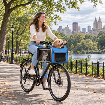 Expandable Bike Basket & Travel Carrier for Dogs & Cats