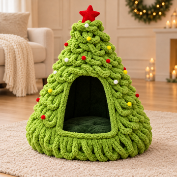 Christmas Tree Cat Cave Bed – Ready-Made