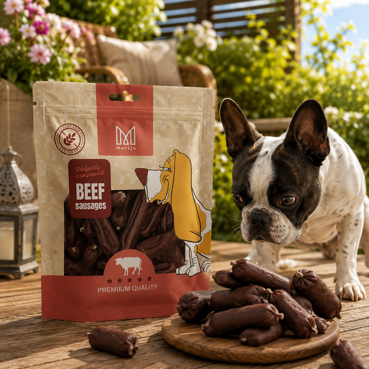 Beef Sausages Natural Dog Treats – 500g