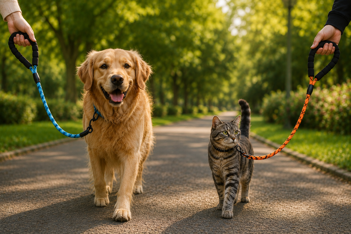 Reflective Dog Leash – Strong Nylon Rope with Soft Handle