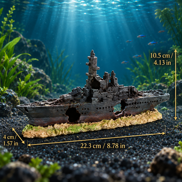 Pirate Shipwreck Aquarium Ornament with Fish Hideouts
