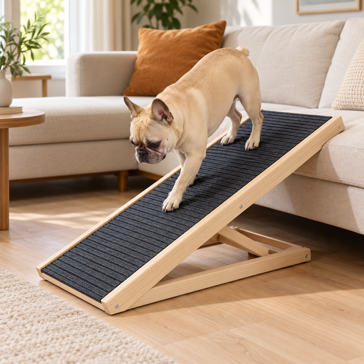 Adjustable Wooden Dog Ramp