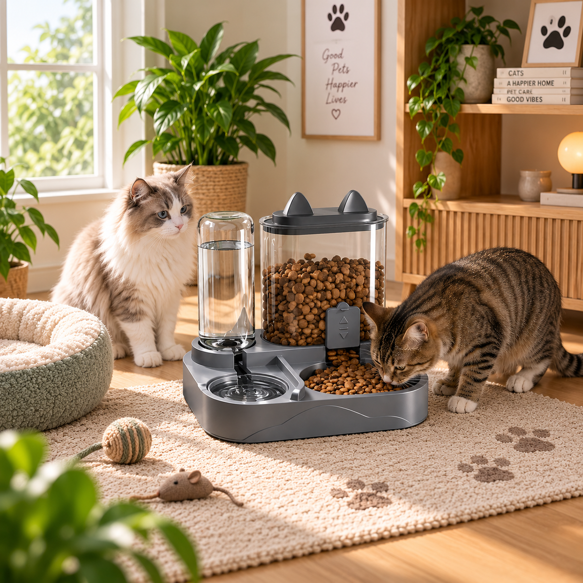 2-in-1 Automatic Cat Feeder & Water Dispenser