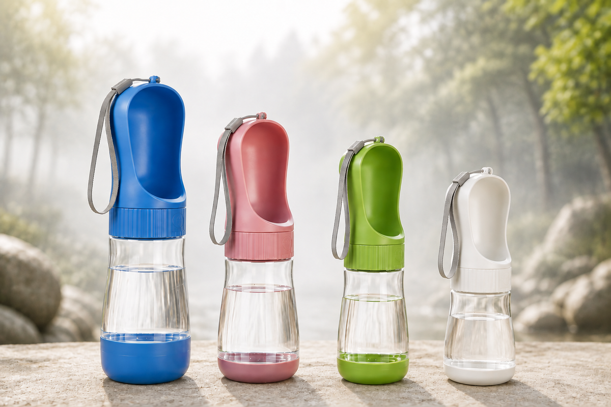 WiniBoop Portable Pet Water Bottle – 2-in-1 Travel Dispenser for Dogs, Cats & Rabbits