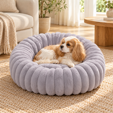 Round Long-Plush Dog Bed