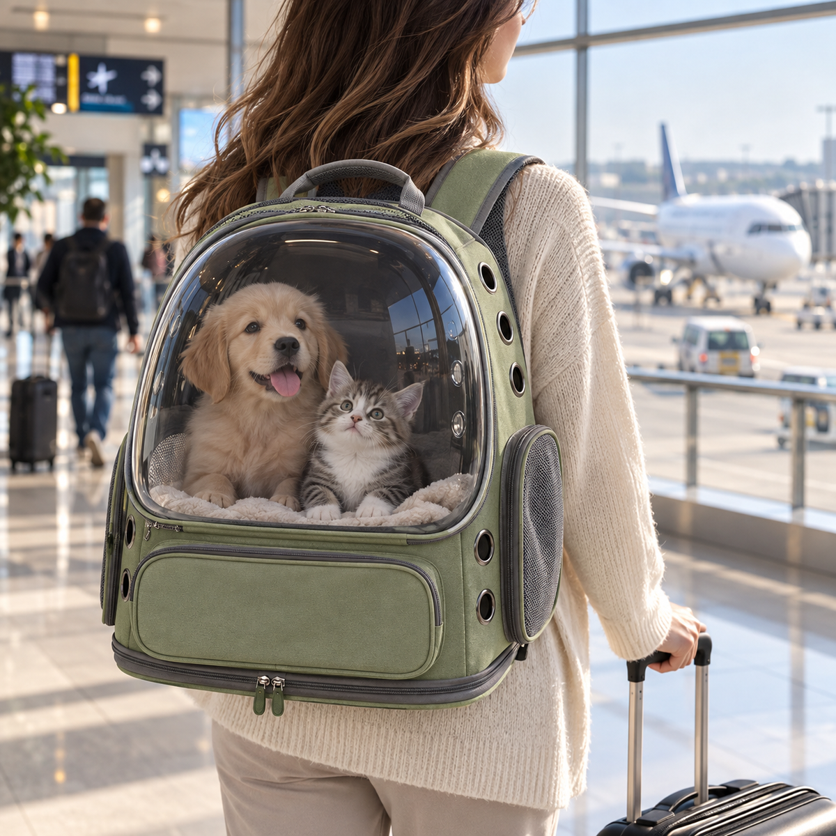 Transparent Pet Carrier Backpack | Space Capsule Travel Bag for Cats & Small Dogs