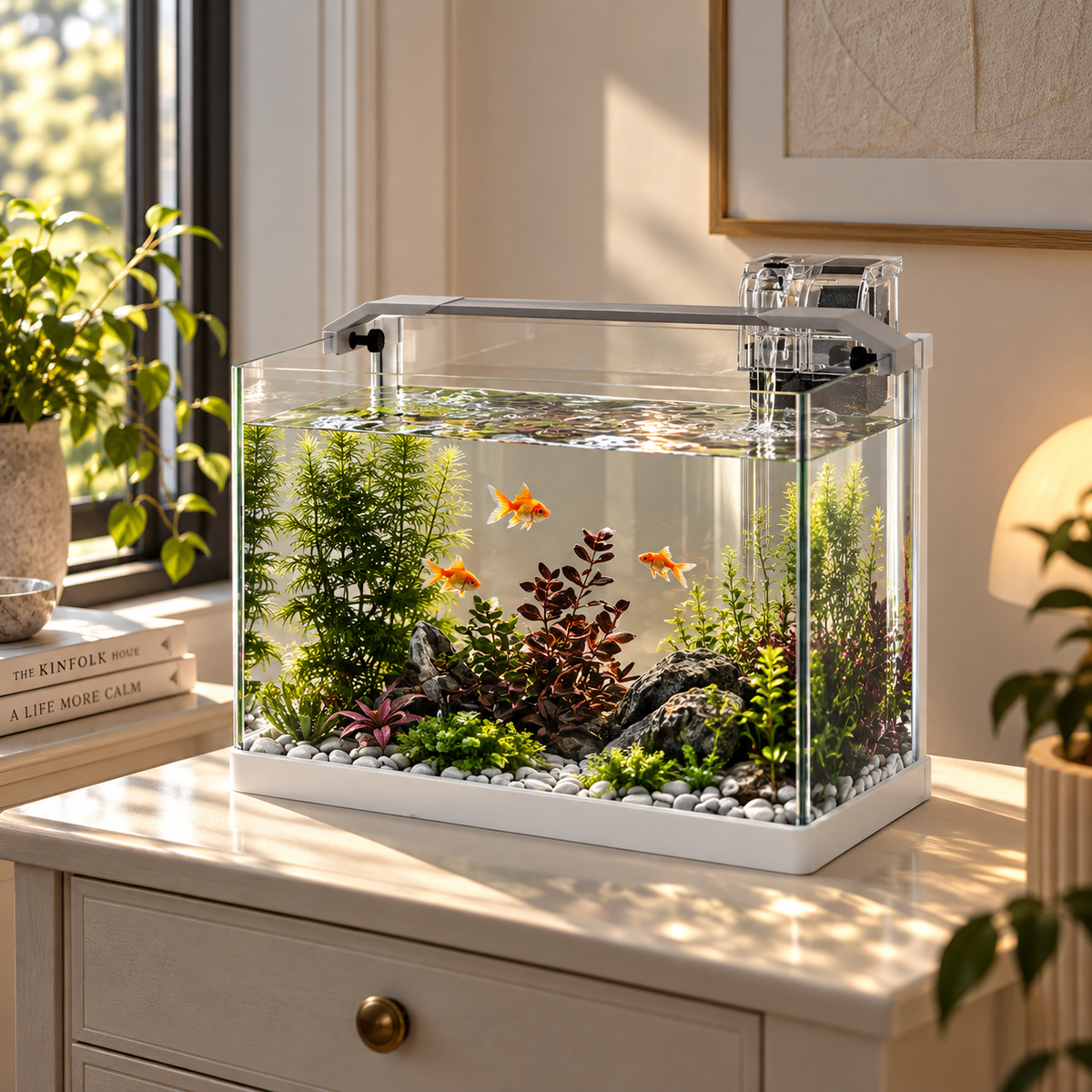 PawHut 20L Glass Aquarium Kit | LED Light, Filter & Pump Included – 38×26×27 cm