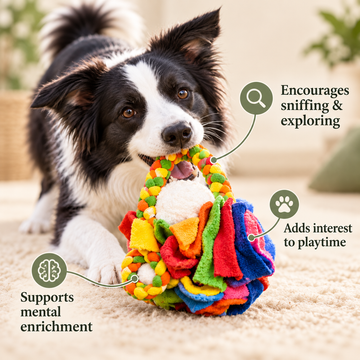 Fleece Snuffle Ball for Dogs