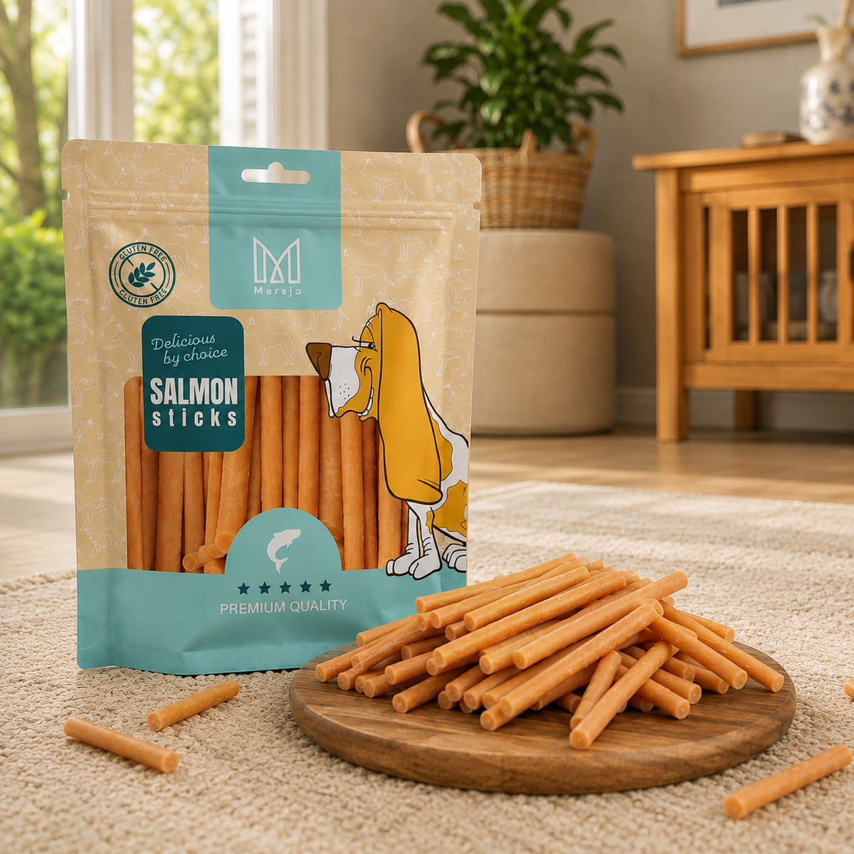 Salmon Kabanosy Treats for Dogs – 500g
