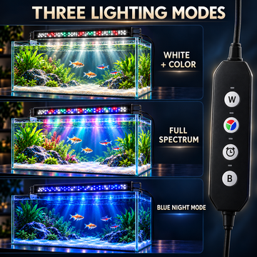 Full-Spectrum Aquarium LED Light with Timer & Adjustable Brightness