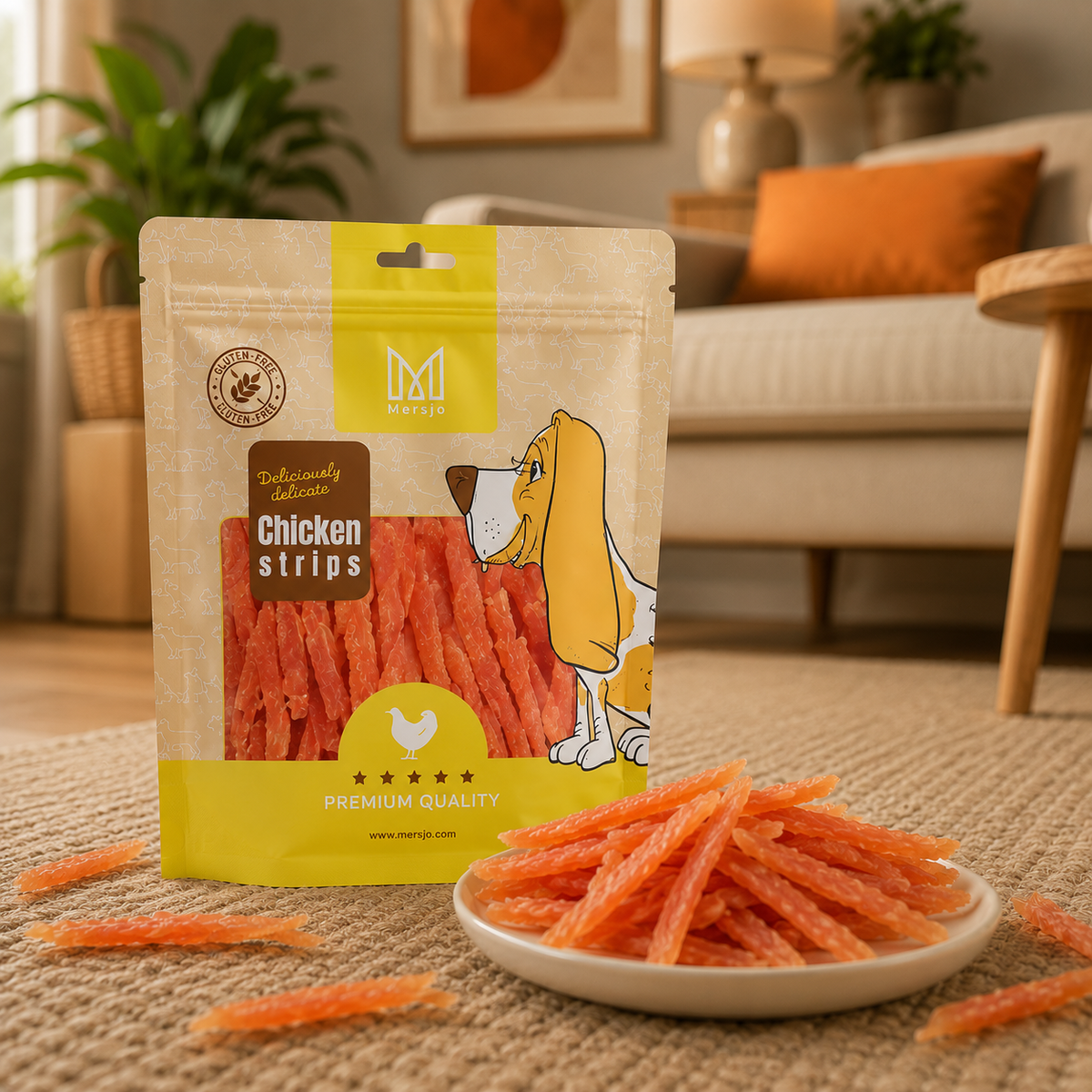 Soft Chicken Strips Dog Treats – 500g