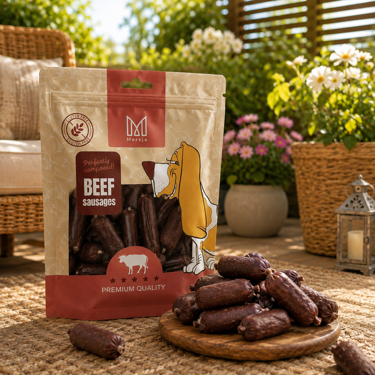 Beef Sausages Natural Dog Treats – 500g