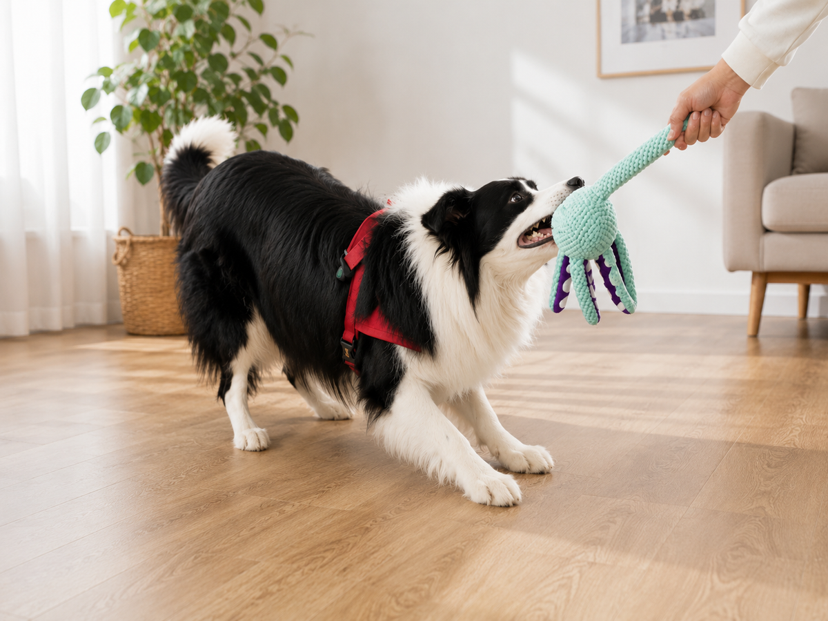 Plush Octopus Squeaky Toy for Dogs