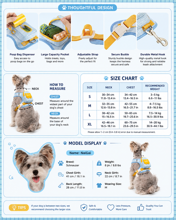 Additional view of Dog Backpack Harness – Vest with Built-In Bag for Small & Medium Dogs