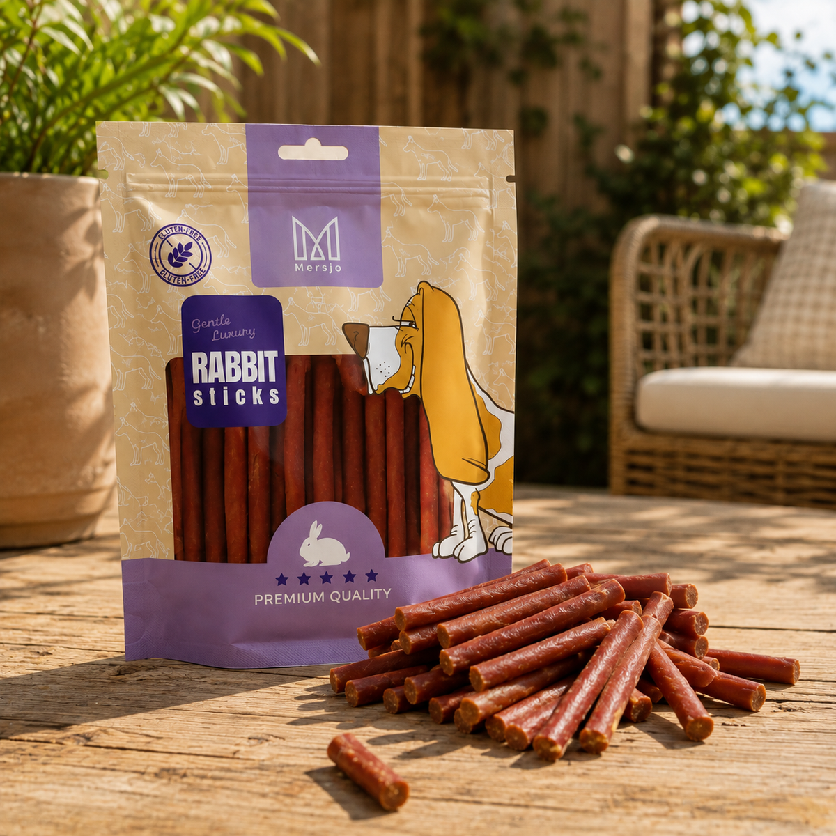 Rabbit Kabanosy Treats for Dogs – 500g