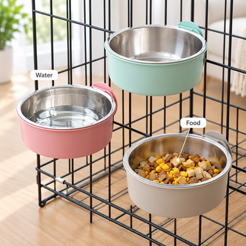 Removable Stainless Steel Crate Bowl