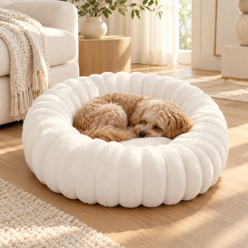Round Long-Plush Dog Bed