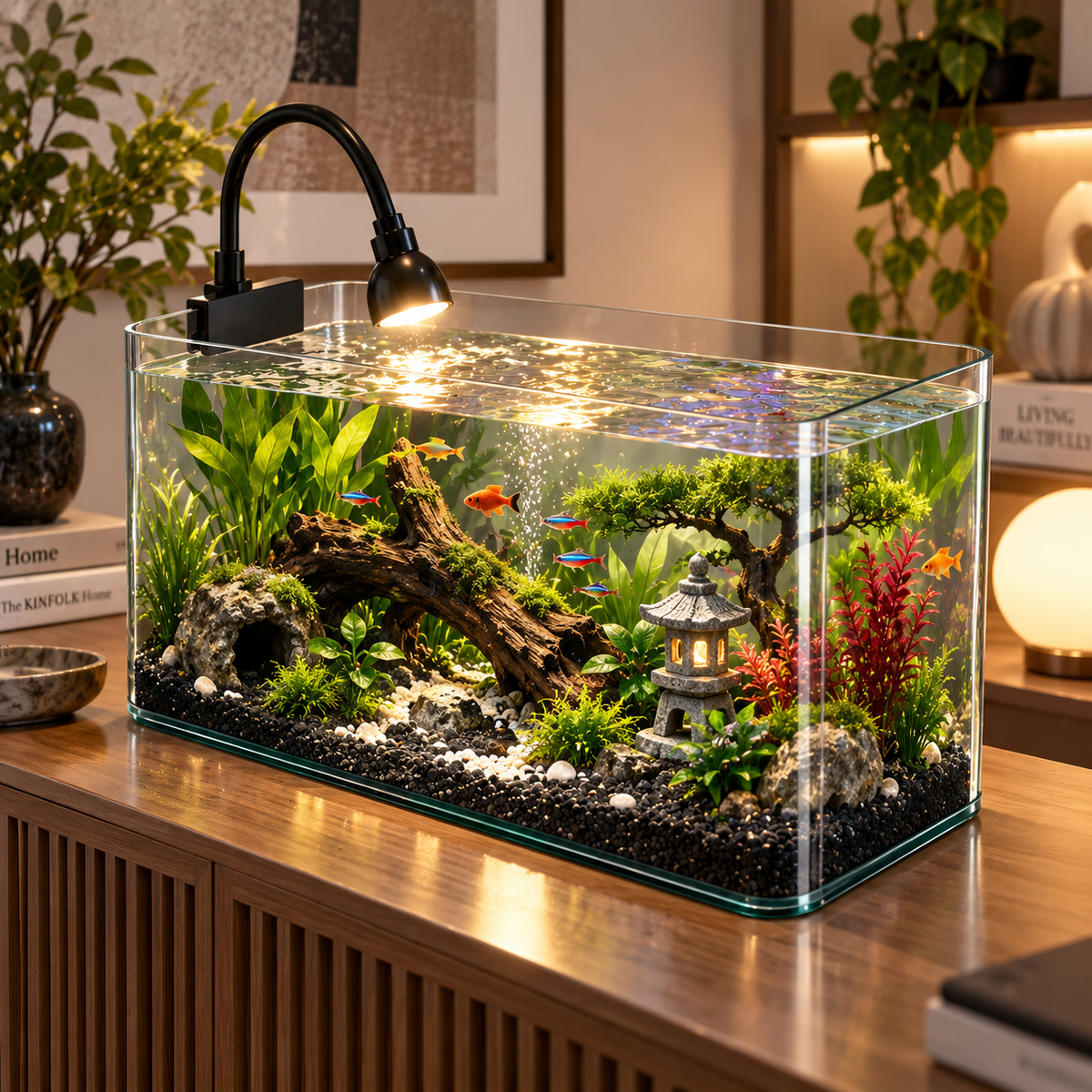 Transparent Acrylic Fish Tank | Desktop Aquarium for Fish & Turtles