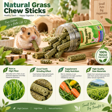Additional view of Natural Chew Sticks for Small Pets – Timothy Grass, Carrot & Herbal Flavours | 6 Varieties