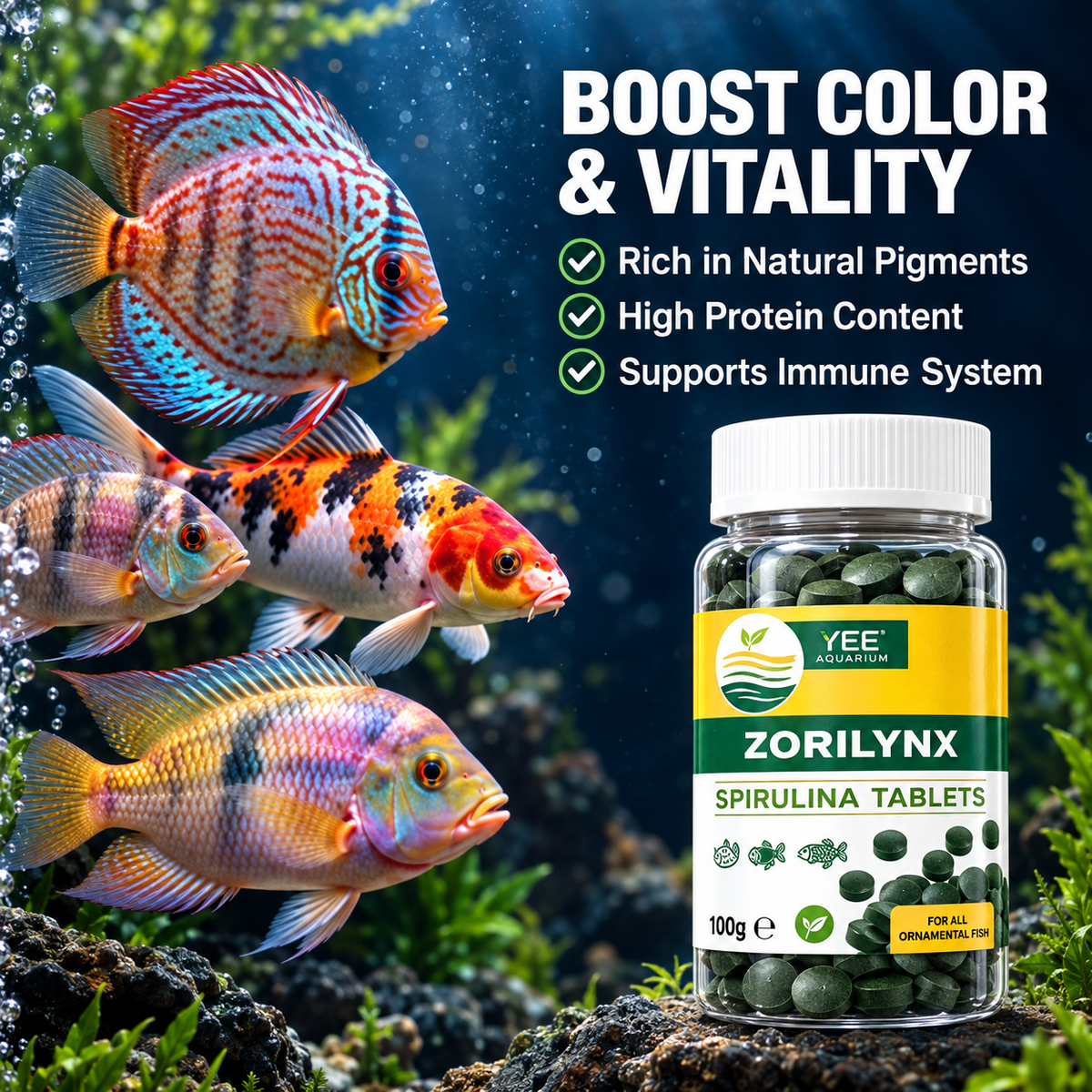 Spirulina Tablets for Fish & Shrimp