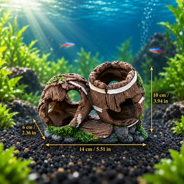 Medieval Castle Aquarium Ornament with Fish Hideouts