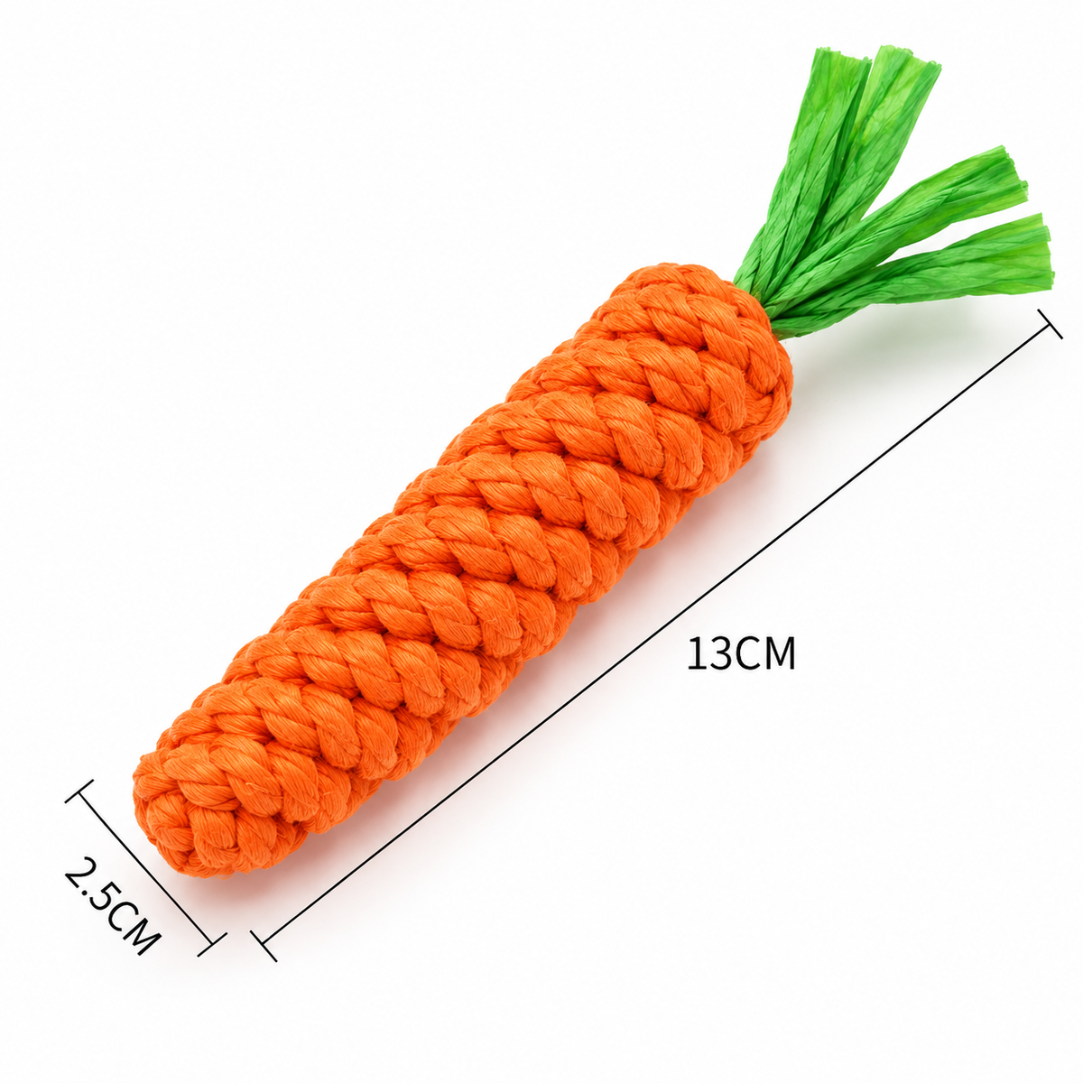 Cat Carrot Chew Toy – Soft Plush Teething Stick for Indoor Cats