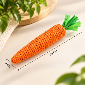 Additional view of Cat Carrot Chew Toy – Soft Plush Teething Stick for Indoor Cats