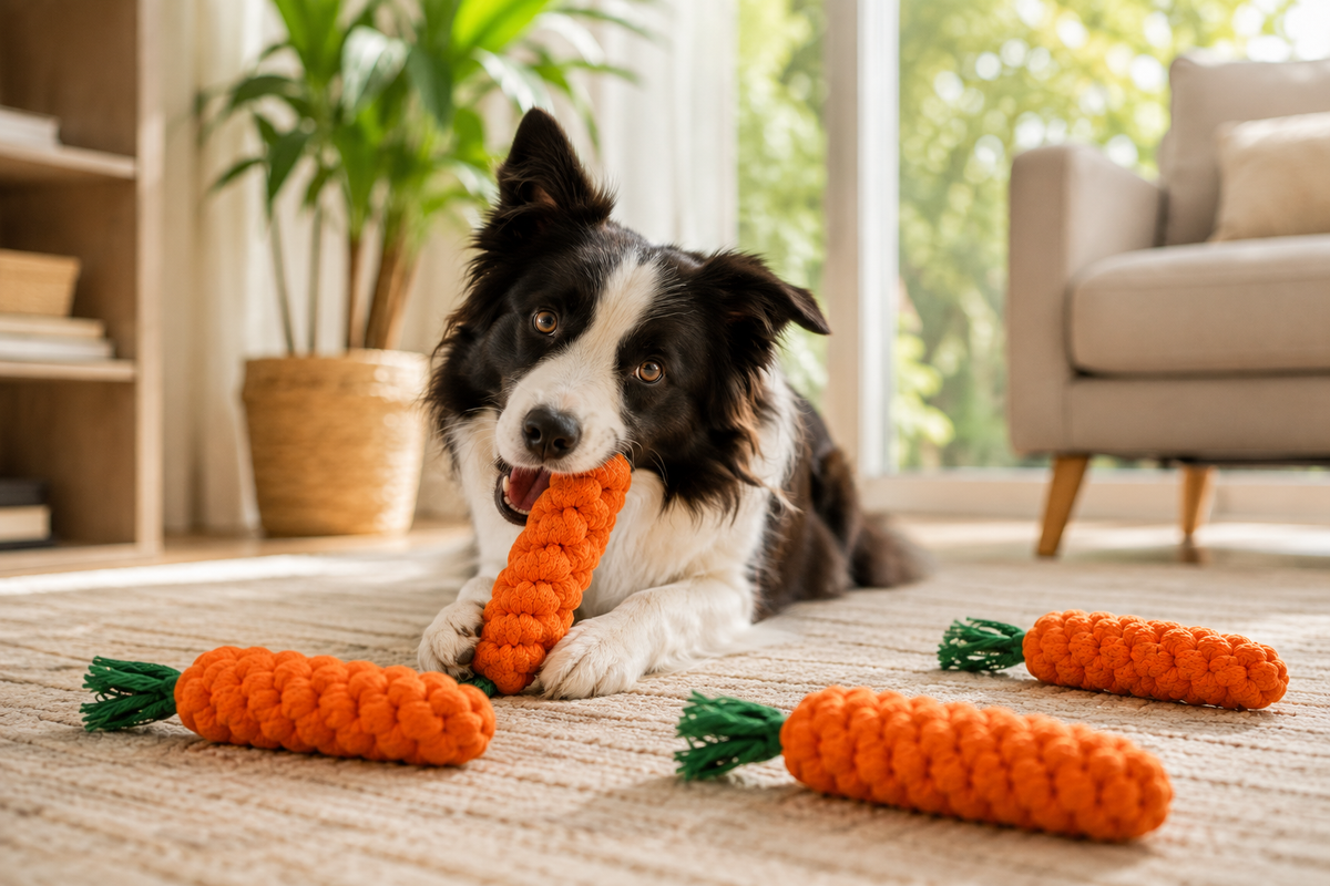 Carrot Rope Chew Toy for Dogs
