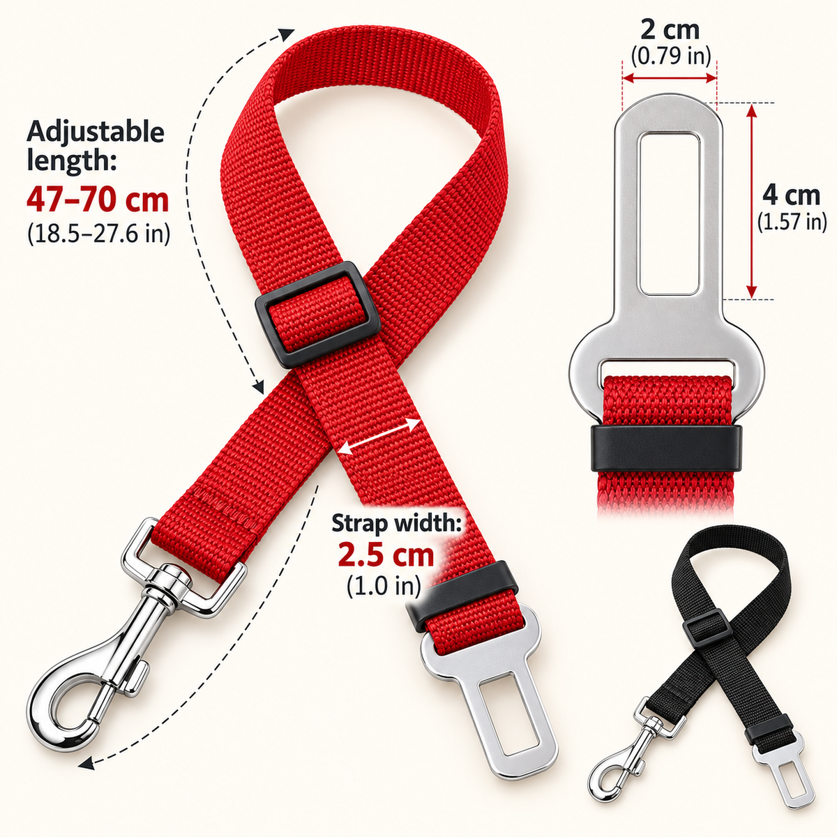 Adjustable Dog Car Seat Belt