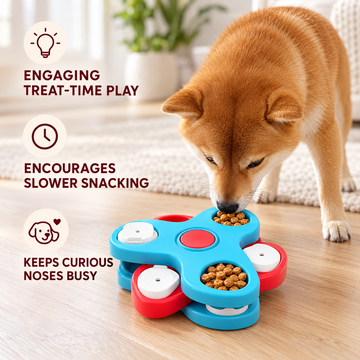 Multi-Layer Spinning Puzzle Feeder for Dogs & Cats