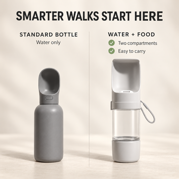 Pet Travel Water Bottle & Food Container