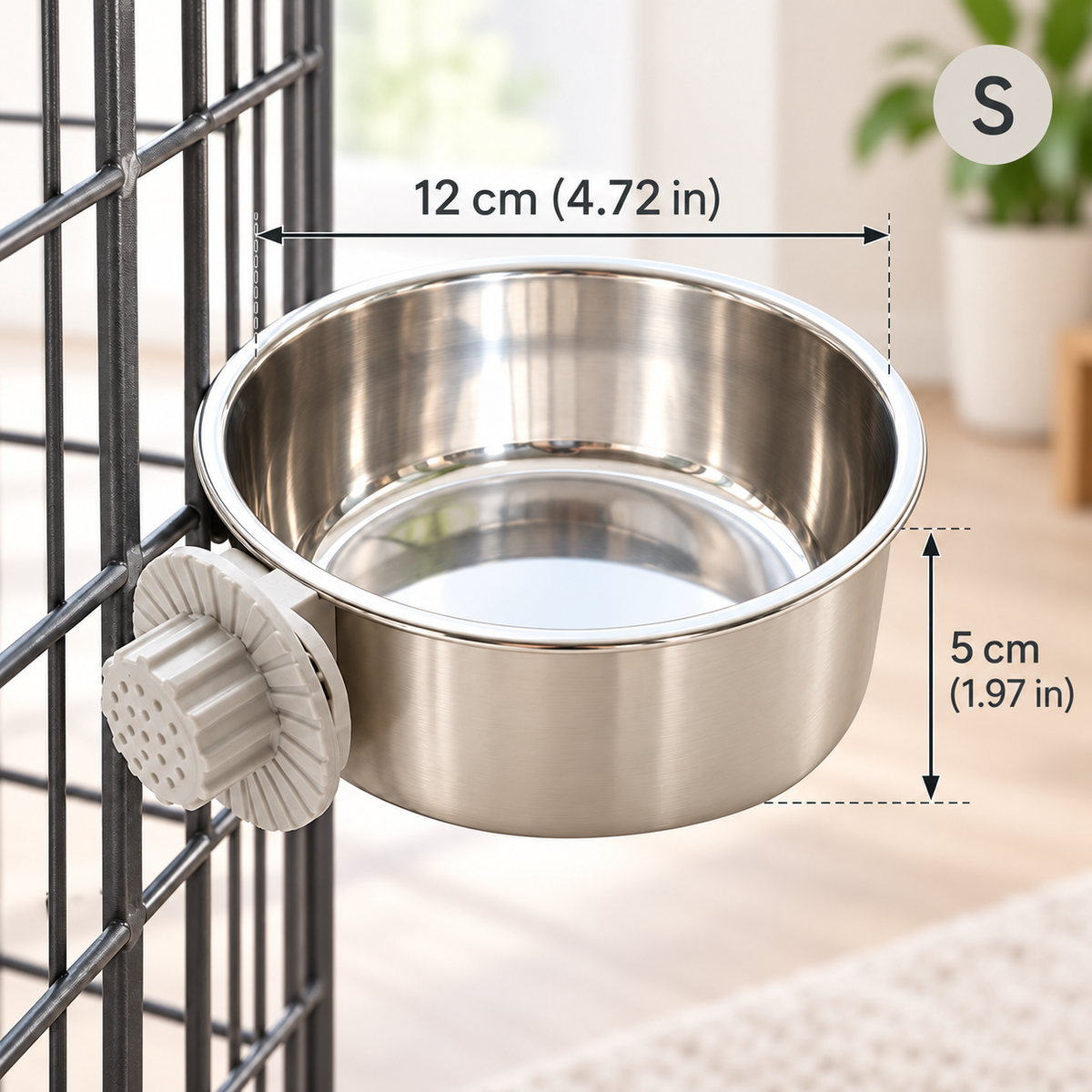 Removable Stainless Steel Crate Bowl