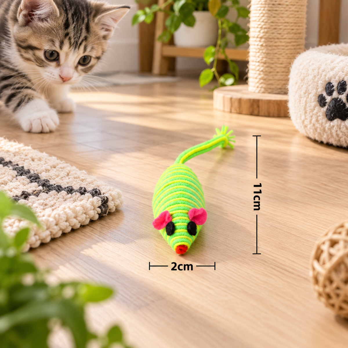 Fabric Mouse Cat Toys – Set of 3