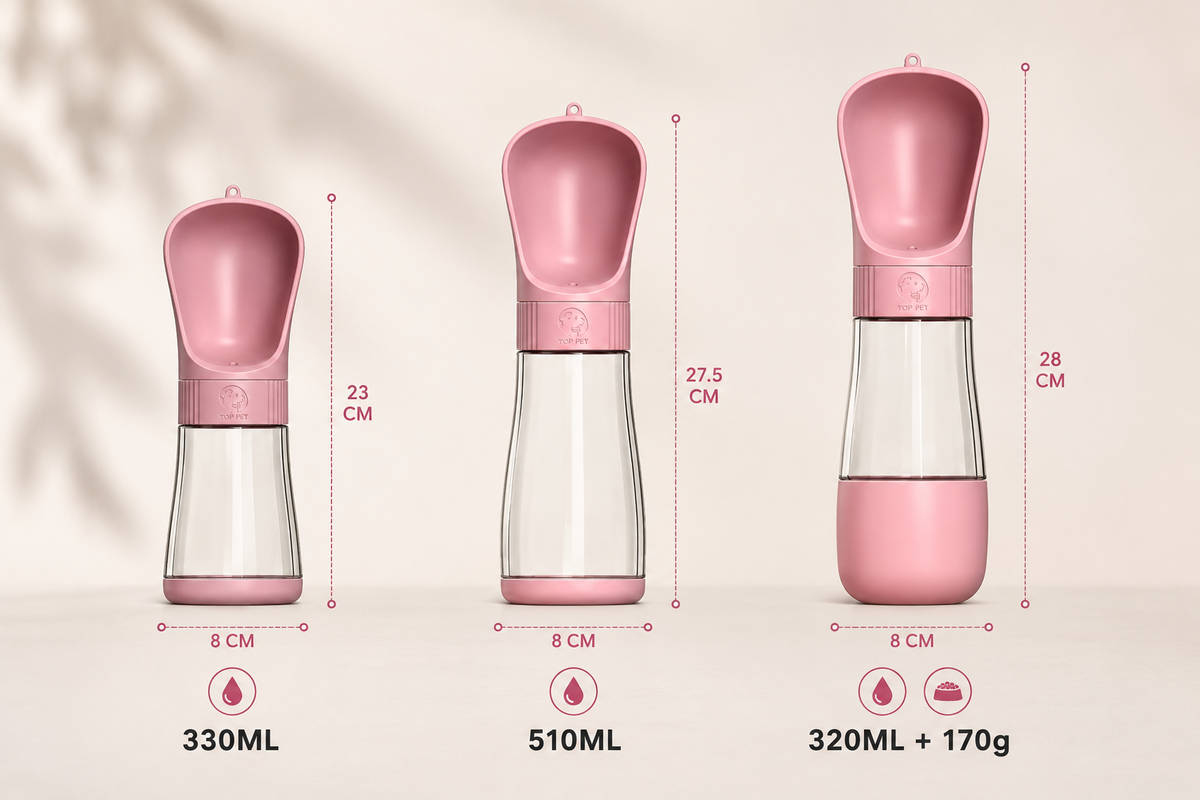 WiniBoop Portable Pet Water Bottle – 2-in-1 Travel Dispenser for Dogs, Cats & Rabbits