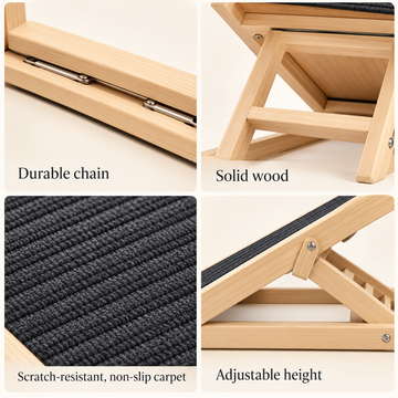 Adjustable Wooden Dog Ramp