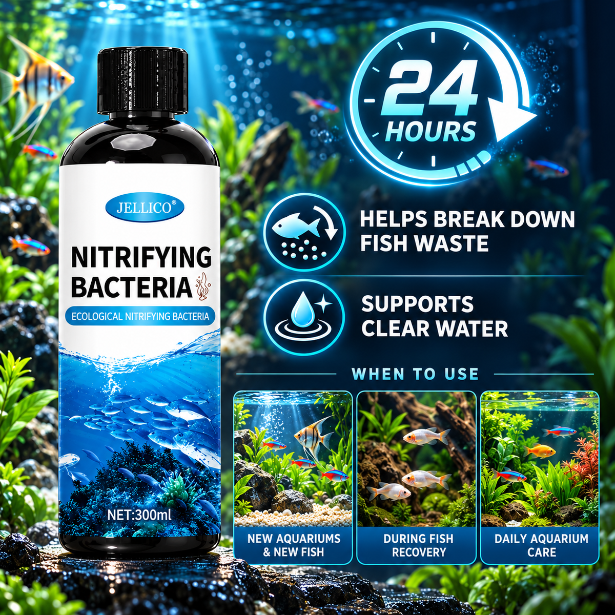 Aquarium Nitrifying Bacteria Liquid – 300 ml