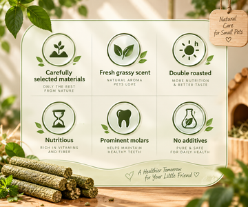 Additional view of Natural Chew Sticks for Small Pets – Timothy Grass, Carrot & Herbal Flavours | 6 Varieties