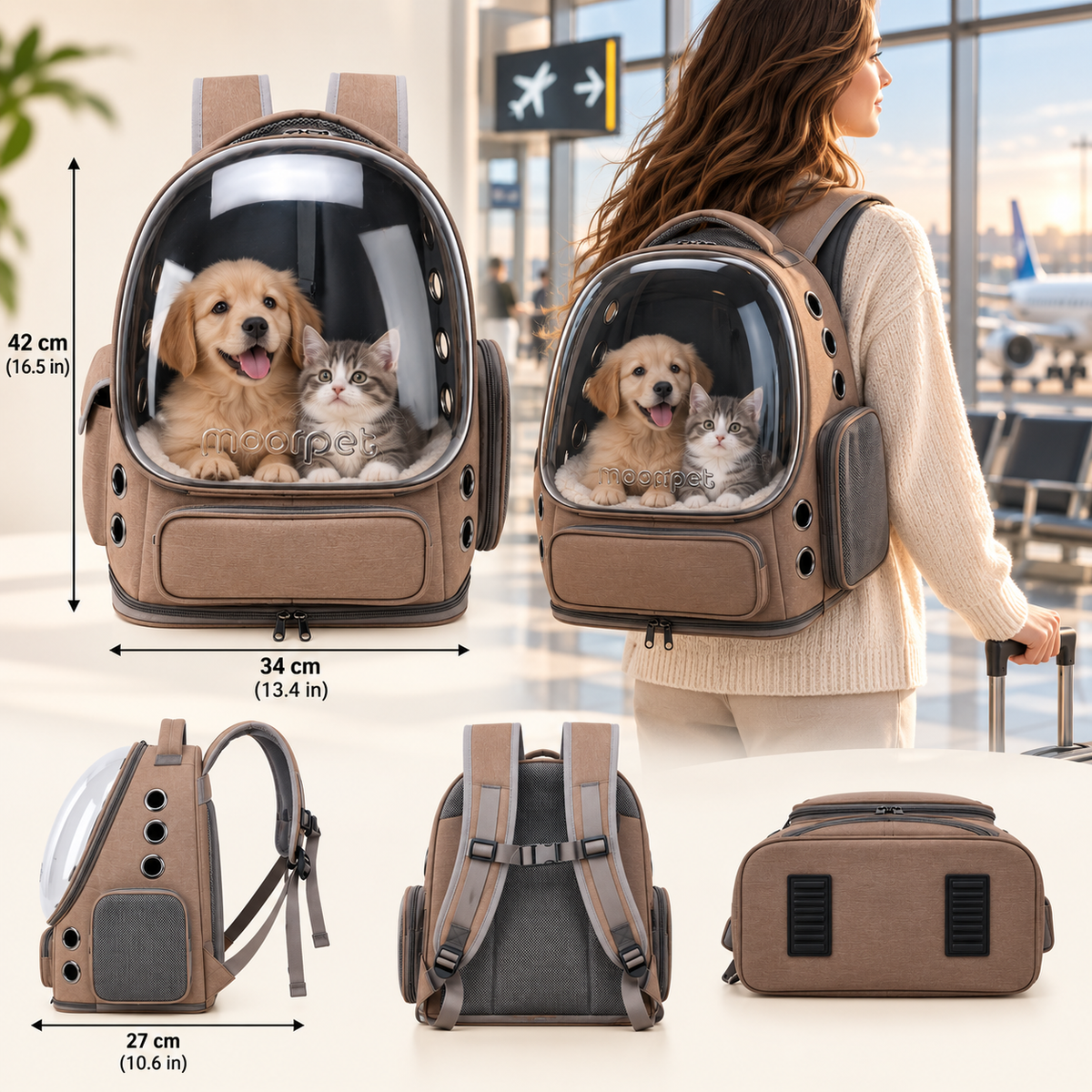 Transparent Pet Carrier Backpack | Space Capsule Travel Bag for Cats & Small Dogs