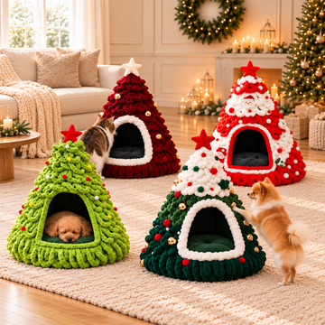 Christmas Tree Cat Cave Bed – Ready-Made